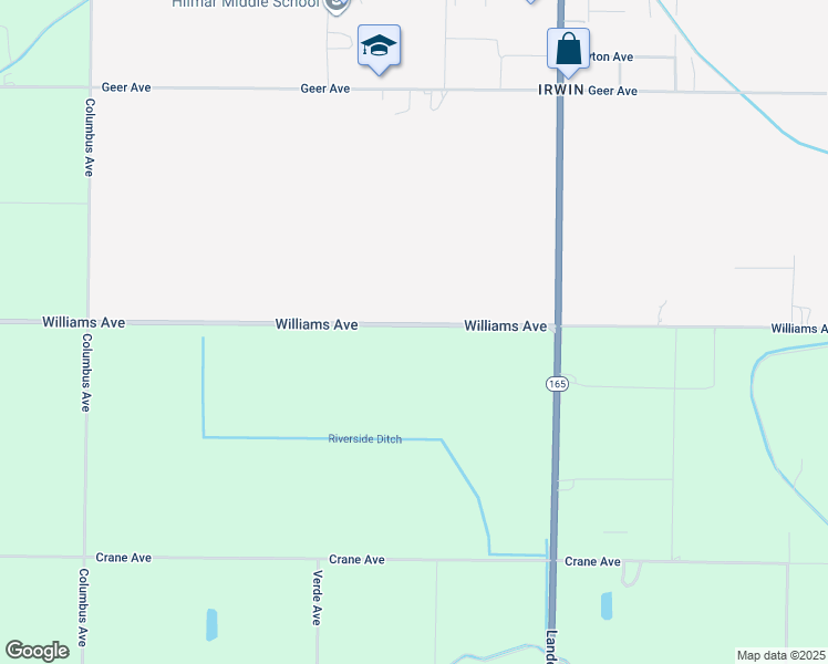 map of restaurants, bars, coffee shops, grocery stores, and more near 20307 Williams Avenue in Hilmar