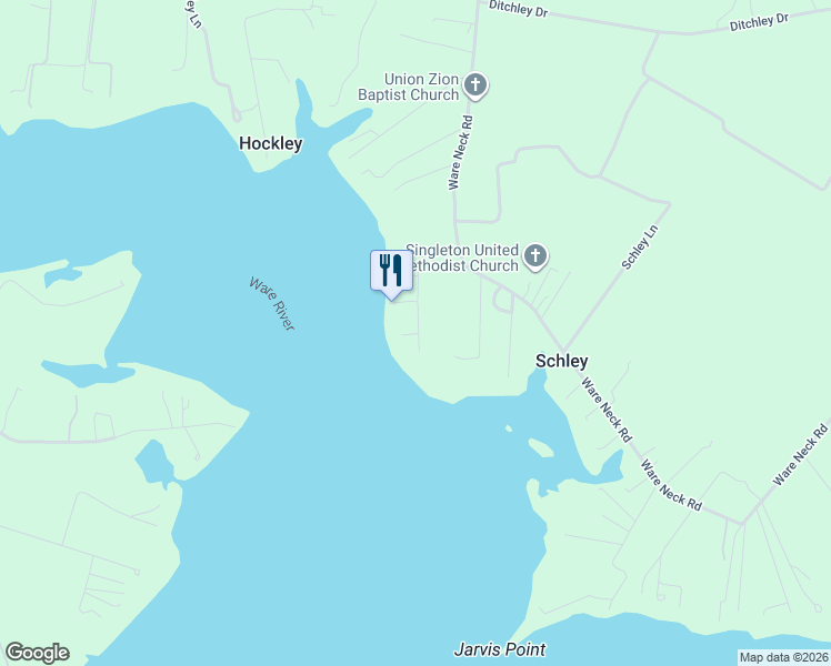 map of restaurants, bars, coffee shops, grocery stores, and more near in Schley