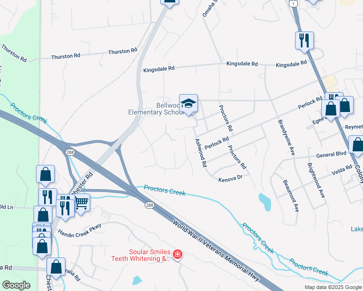 map of restaurants, bars, coffee shops, grocery stores, and more near 9622 Ransom Hills Terrace in Richmond