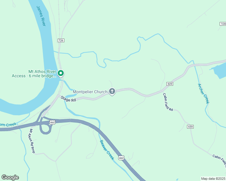map of restaurants, bars, coffee shops, grocery stores, and more near 514 Stage Road in Lynchburg