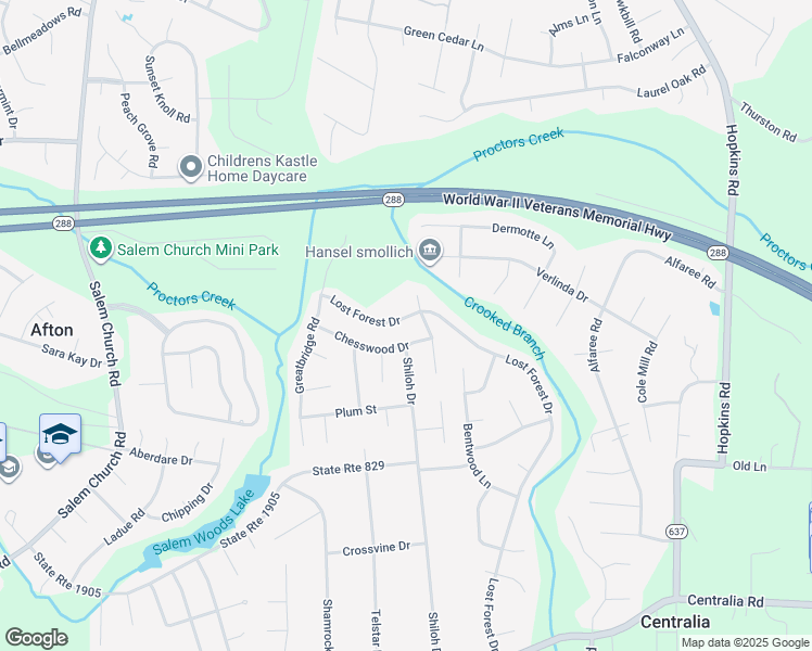 map of restaurants, bars, coffee shops, grocery stores, and more near 9301 Shiloh Drive in Richmond