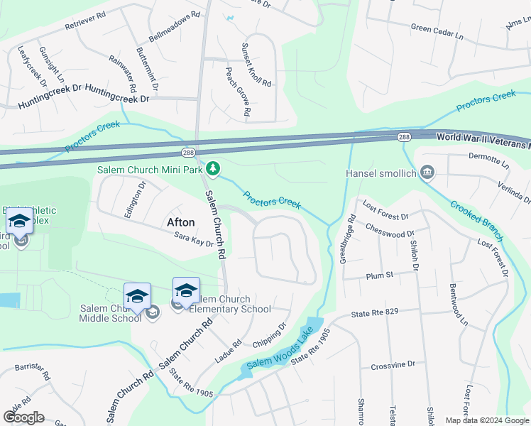 map of restaurants, bars, coffee shops, grocery stores, and more near 9412 Lockberry Ridge Loop in Richmond