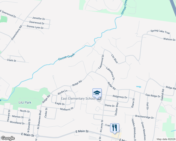 map of restaurants, bars, coffee shops, grocery stores, and more near 1173 Augusta Drive in Jackson