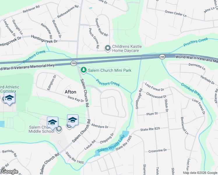 map of restaurants, bars, coffee shops, grocery stores, and more near 9412 Lockberry Ridge Loop in Richmond