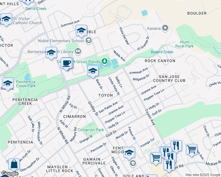 map of restaurants, bars, coffee shops, grocery stores, and more near 920 Alba Court in San Jose