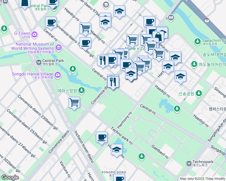 map of restaurants, bars, coffee shops, grocery stores, and more near in 