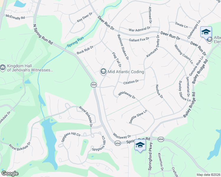 map of restaurants, bars, coffee shops, grocery stores, and more near 14213 Triple Crown Drive in Midlothian