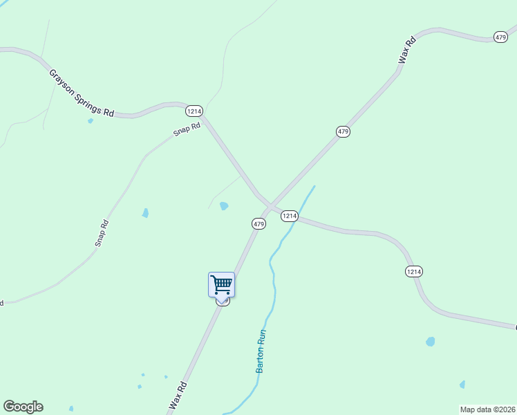 map of restaurants, bars, coffee shops, grocery stores, and more near 12847-12999 Grayson Springs Road in Clarkson