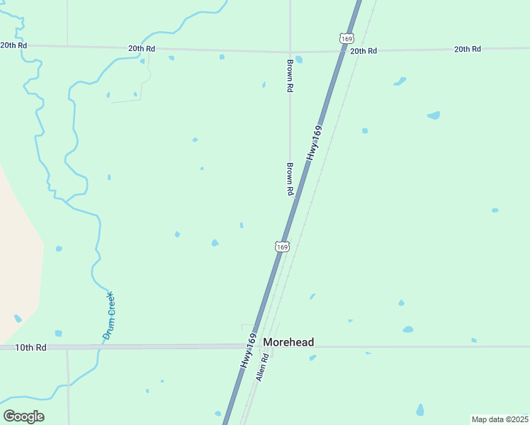 map of restaurants, bars, coffee shops, grocery stores, and more near 1445 U.S Highway 169 in Thayer
