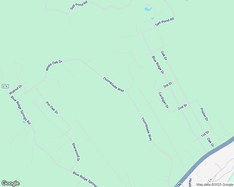 map of restaurants, bars, coffee shops, grocery stores, and more near 955 Thornblade Way in Blue Ridge