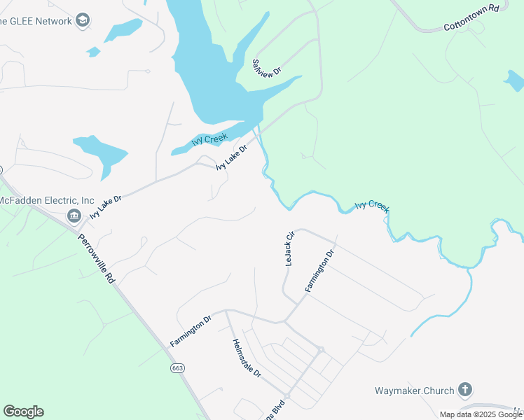 map of restaurants, bars, coffee shops, grocery stores, and more near 1577 Ty Bluff Road in Forest
