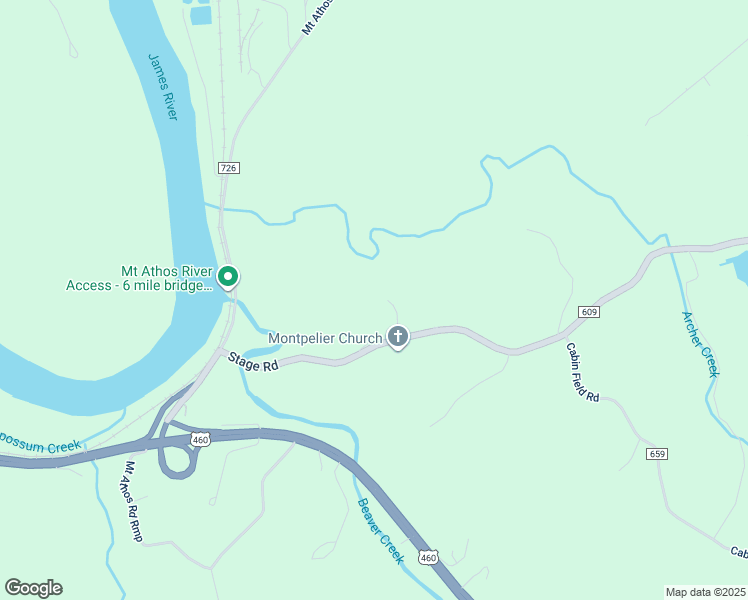 map of restaurants, bars, coffee shops, grocery stores, and more near 514 Stage Road in Lynchburg