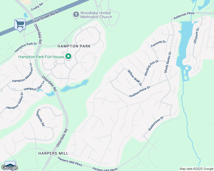 map of restaurants, bars, coffee shops, grocery stores, and more near 15907 Twisted Cedar Drive in Chesterfield