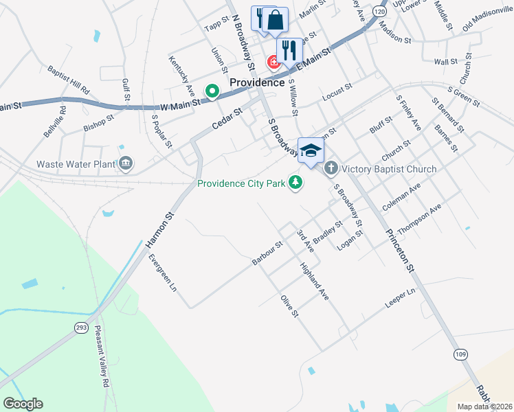 map of restaurants, bars, coffee shops, grocery stores, and more near 400 Highland Avenue in Providence