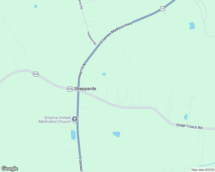 map of restaurants, bars, coffee shops, grocery stores, and more near 3274 Stage Coach Road in Farmville