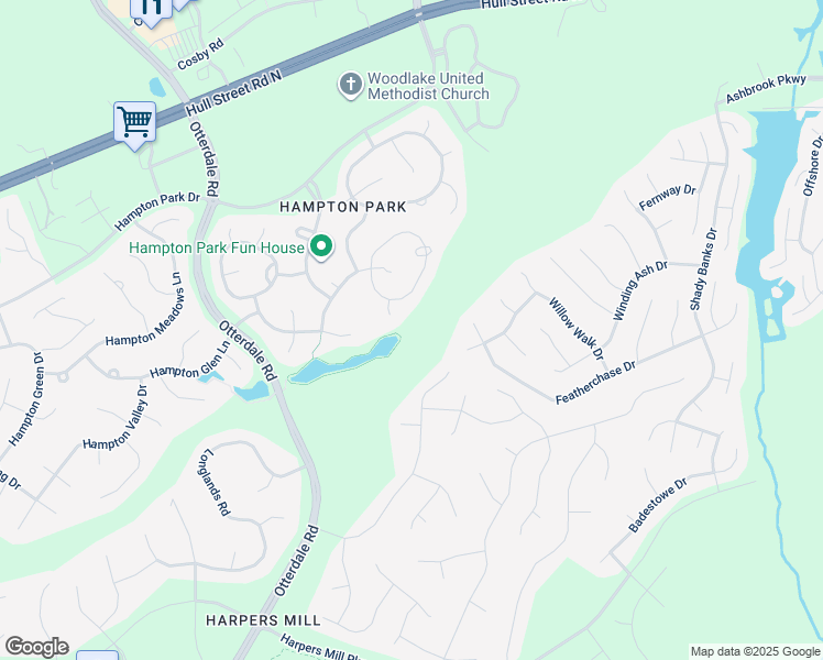 map of restaurants, bars, coffee shops, grocery stores, and more near 8004 Hampton Arbor Circle in Chesterfield