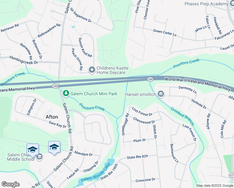 map of restaurants, bars, coffee shops, grocery stores, and more near 5101 Timbercreek Drive in Richmond