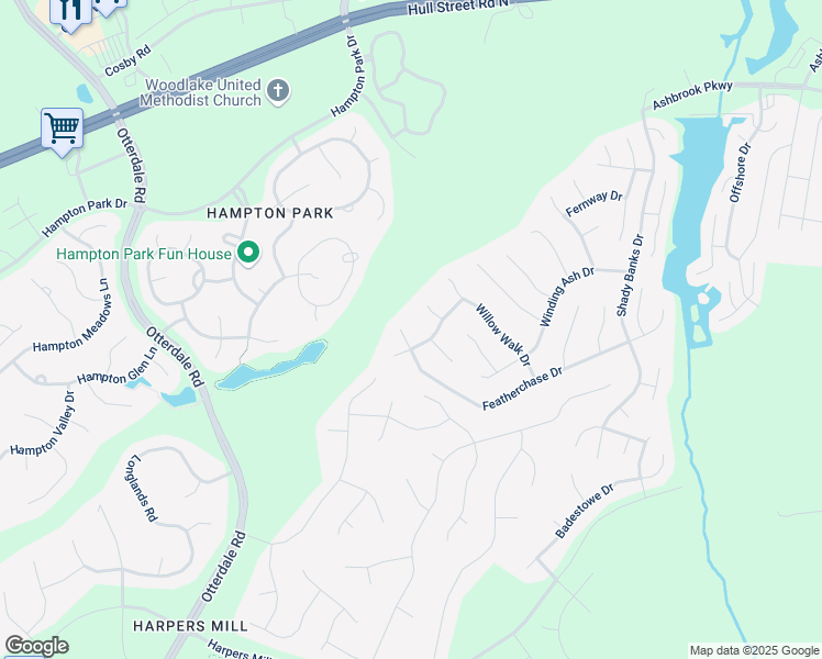 map of restaurants, bars, coffee shops, grocery stores, and more near 15512 Twisted Cedar Ct in Chesterfield