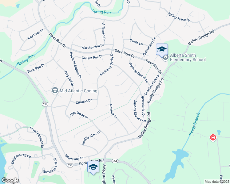 map of restaurants, bars, coffee shops, grocery stores, and more near 7808 Bold Forbes Lane in Midlothian