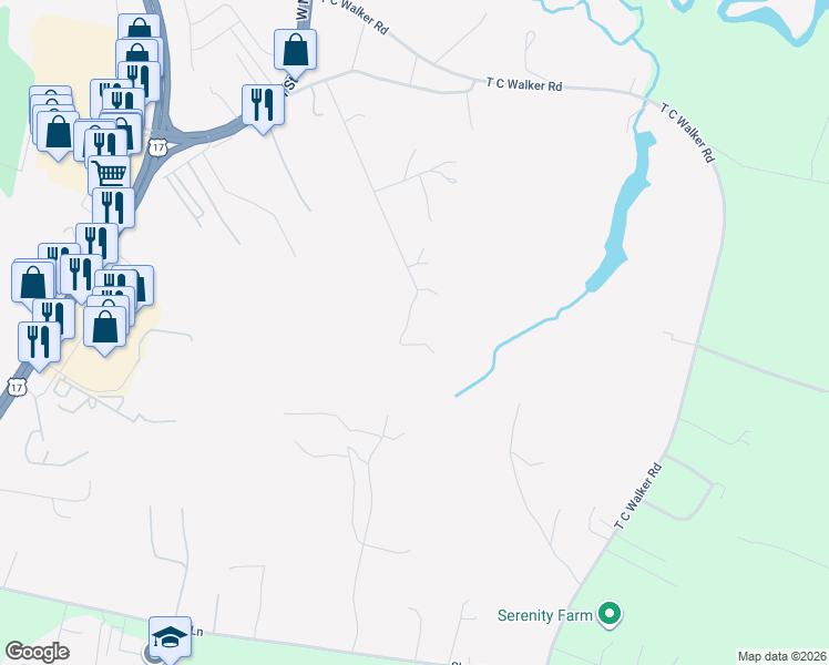 map of restaurants, bars, coffee shops, grocery stores, and more near 6525 Hickory Knoll Road in Gloucester