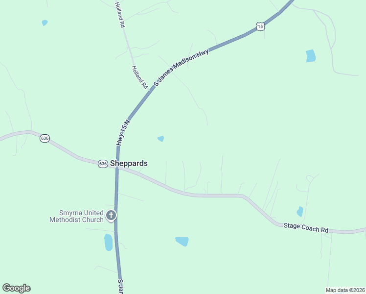 map of restaurants, bars, coffee shops, grocery stores, and more near 3274 Stage Coach Road in Farmville