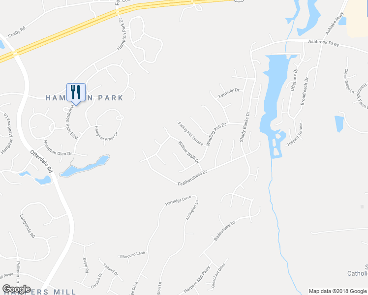 map of restaurants, bars, coffee shops, grocery stores, and more near 7836 Willow Walk Drive in Chesterfield