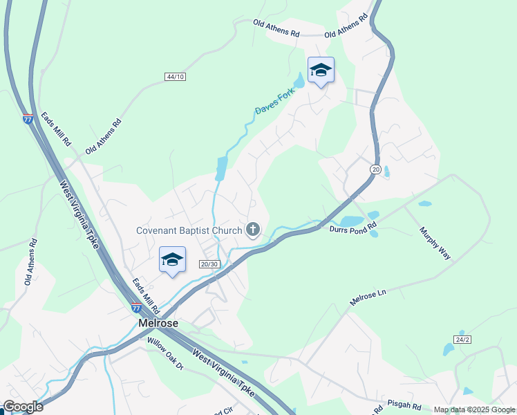 map of restaurants, bars, coffee shops, grocery stores, and more near 120 Dale Cir in Princeton