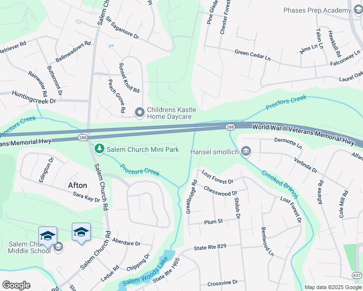 map of restaurants, bars, coffee shops, grocery stores, and more near 5102 Timbercreek Court in Richmond