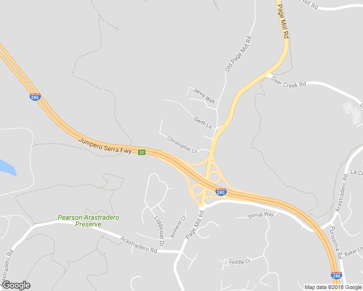 map of restaurants, bars, coffee shops, grocery stores, and more near Christophers Lane in Santa Clara County