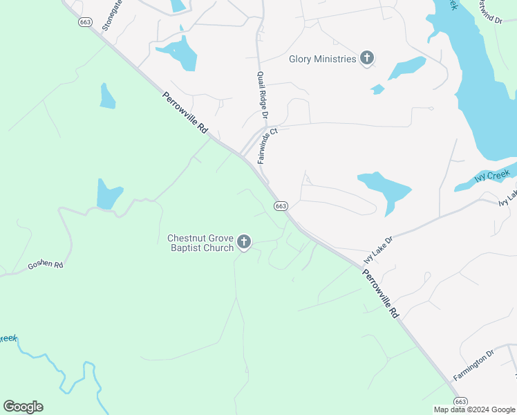map of restaurants, bars, coffee shops, grocery stores, and more near 1007 Oak Leaf Court in Forest