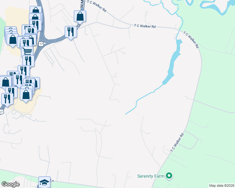 map of restaurants, bars, coffee shops, grocery stores, and more near 6525 Hickory Knoll Road in Gloucester