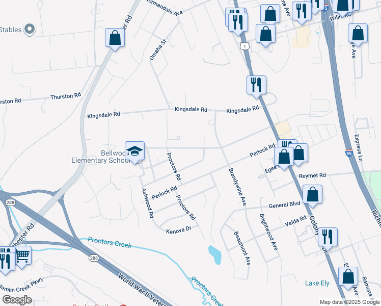 map of restaurants, bars, coffee shops, grocery stores, and more near 2919 Galena Avenue in Richmond