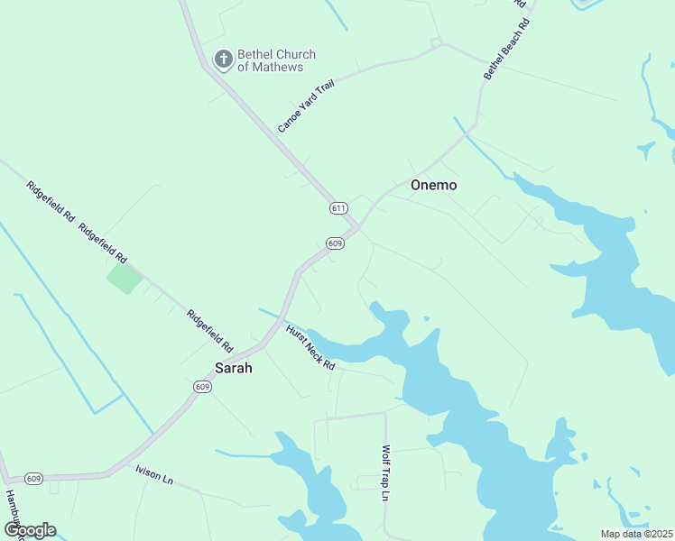 map of restaurants, bars, coffee shops, grocery stores, and more near 2131 Bethel Beach Road in Onemo