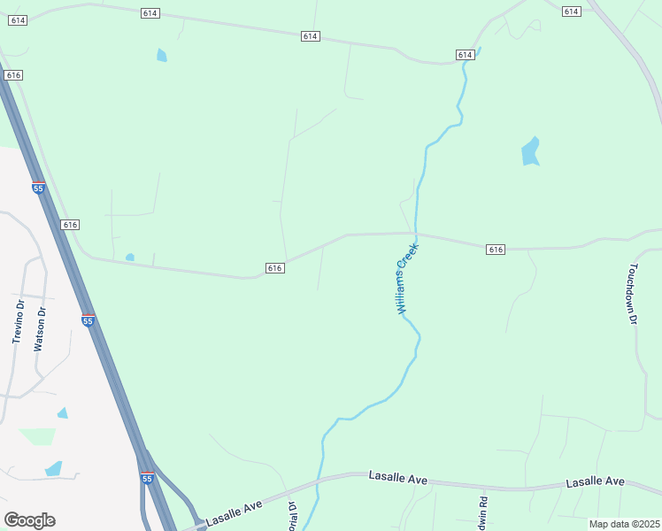 map of restaurants, bars, coffee shops, grocery stores, and more near 1201 County Road 616 in Jackson