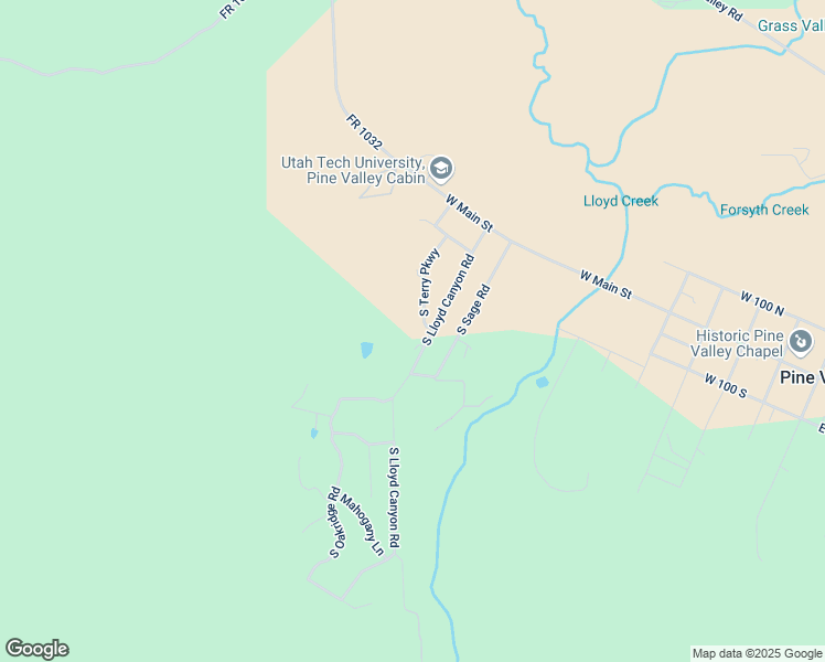 map of restaurants, bars, coffee shops, grocery stores, and more near 214 South Terry Parkway in Pine Valley