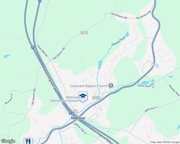 map of restaurants, bars, coffee shops, grocery stores, and more near 144 Kimberly Lane in Princeton