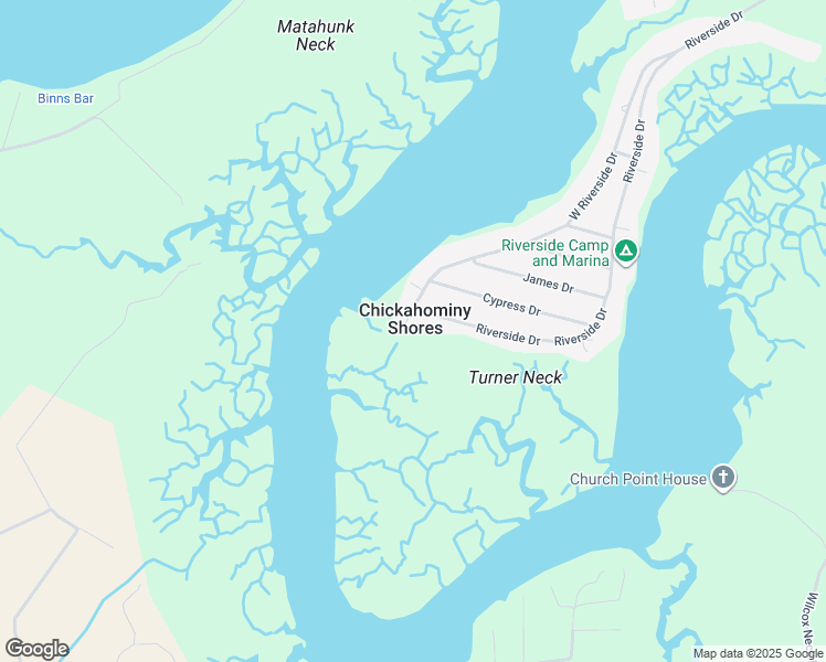map of restaurants, bars, coffee shops, grocery stores, and more near 307 Riverside Drive in Lanexa