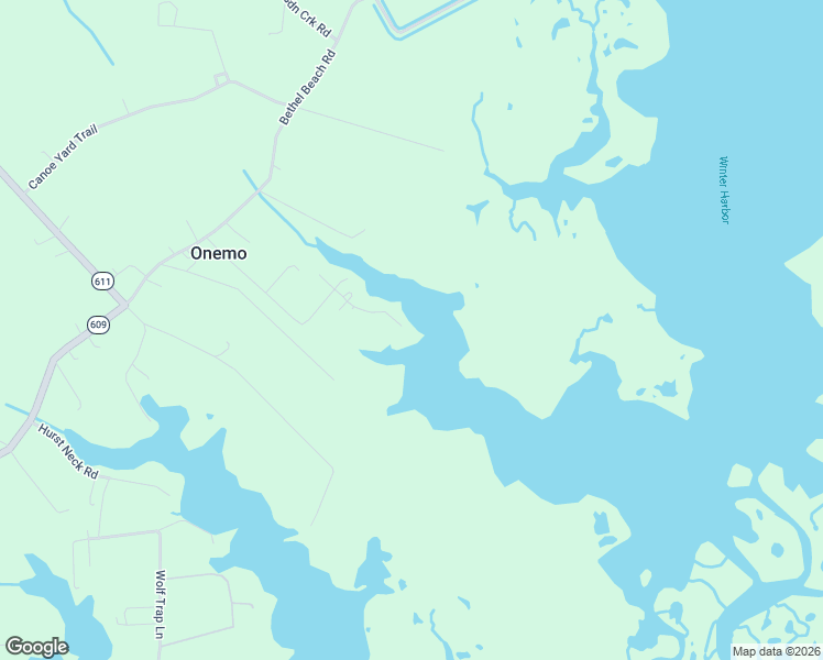 map of restaurants, bars, coffee shops, grocery stores, and more near 1651 Bethel Beach Road in Onemo