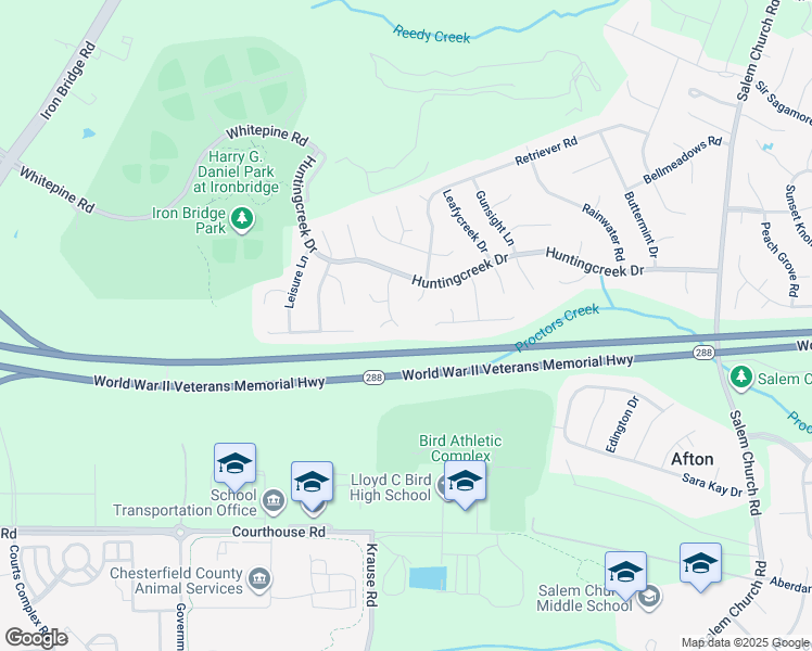 map of restaurants, bars, coffee shops, grocery stores, and more near 9021 Pointer Drive in Richmond