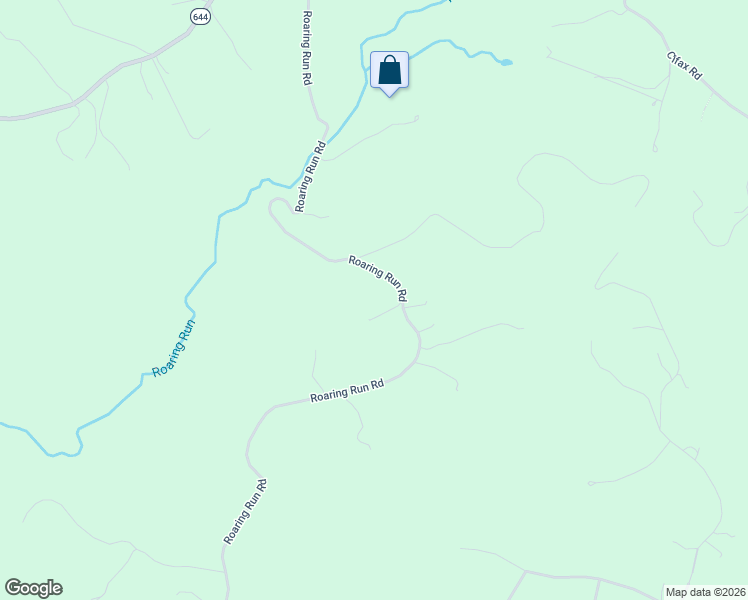 map of restaurants, bars, coffee shops, grocery stores, and more near 3520 Roaring Run Road in Goode