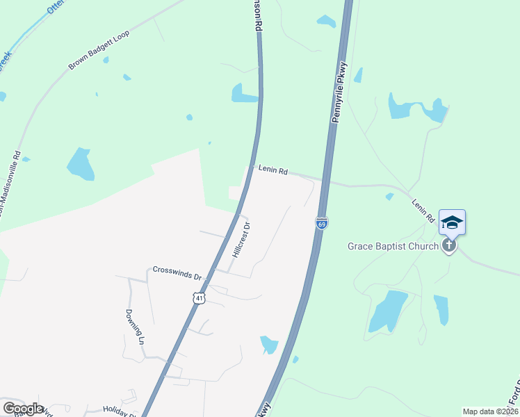 map of restaurants, bars, coffee shops, grocery stores, and more near 2-198 Hillcrest Drive in Madisonville