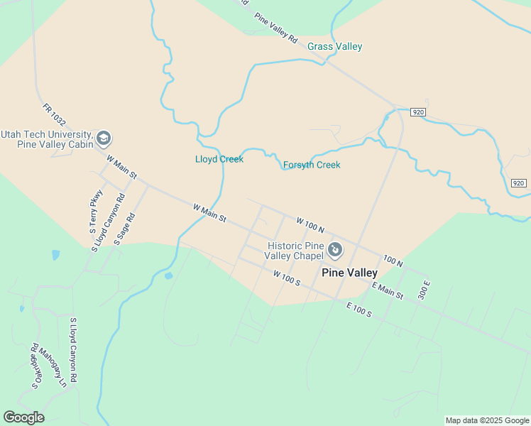 map of restaurants, bars, coffee shops, grocery stores, and more near 82 North 400 West in Pine Valley