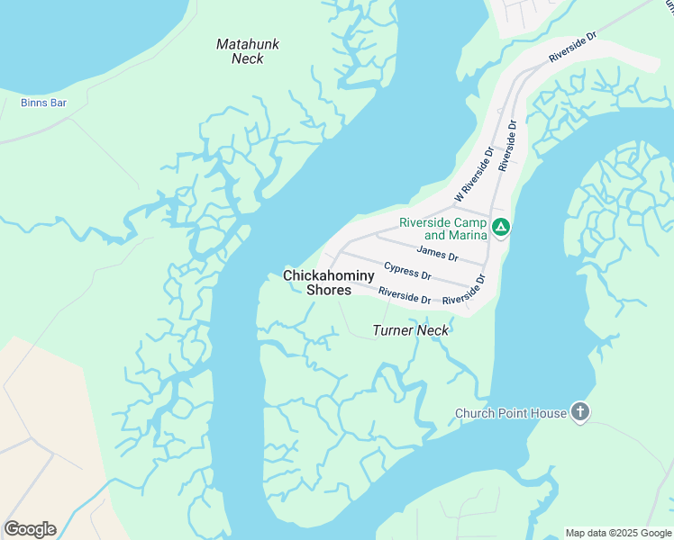 map of restaurants, bars, coffee shops, grocery stores, and more near 307 Riverside Drive in Lanexa