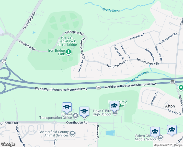map of restaurants, bars, coffee shops, grocery stores, and more near 8916 Playground Circle in Richmond
