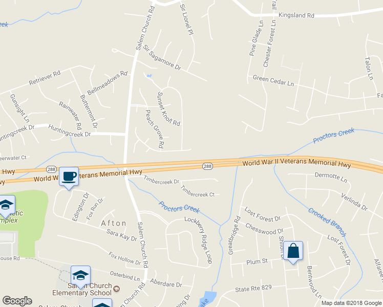 map of restaurants, bars, coffee shops, grocery stores, and more near 5103 White Pickett Lane in Richmond