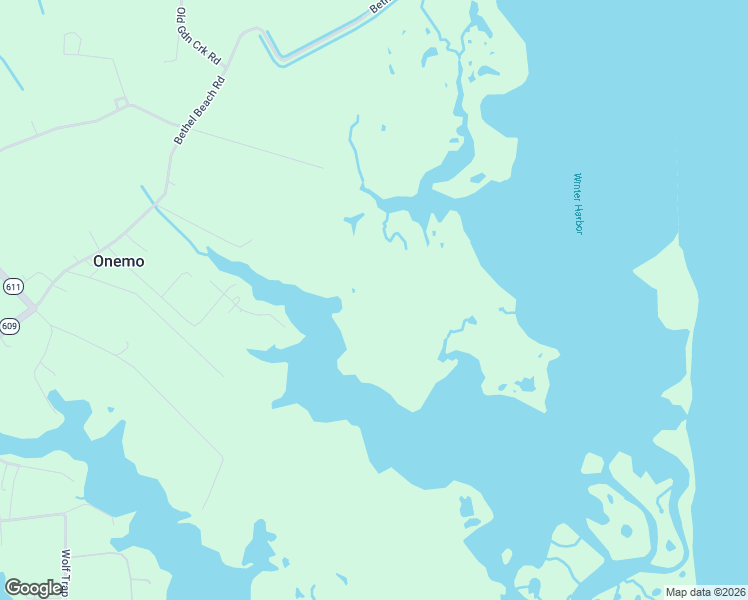 map of restaurants, bars, coffee shops, grocery stores, and more near 1651 Bethel Beach Road in Onemo