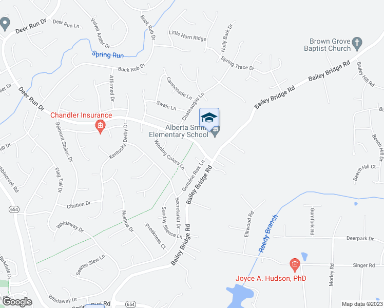 map of restaurants, bars, coffee shops, grocery stores, and more near 13414 Genuine Risk Court in Midlothian