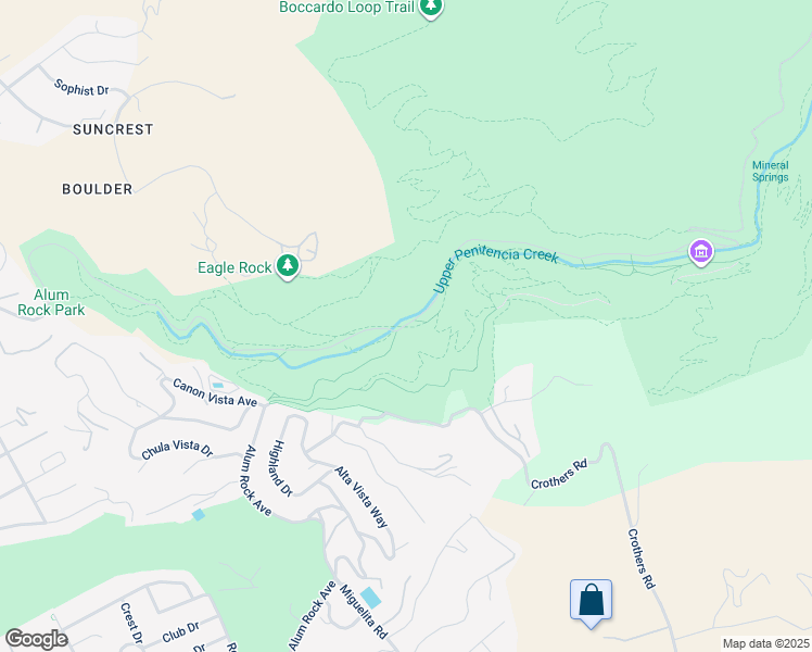 map of restaurants, bars, coffee shops, grocery stores, and more near Penitencia Creek Trail in San Jose