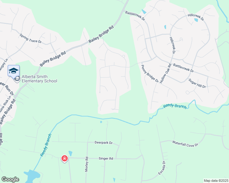 map of restaurants, bars, coffee shops, grocery stores, and more near 13131 Beech Hill Drive in Midlothian