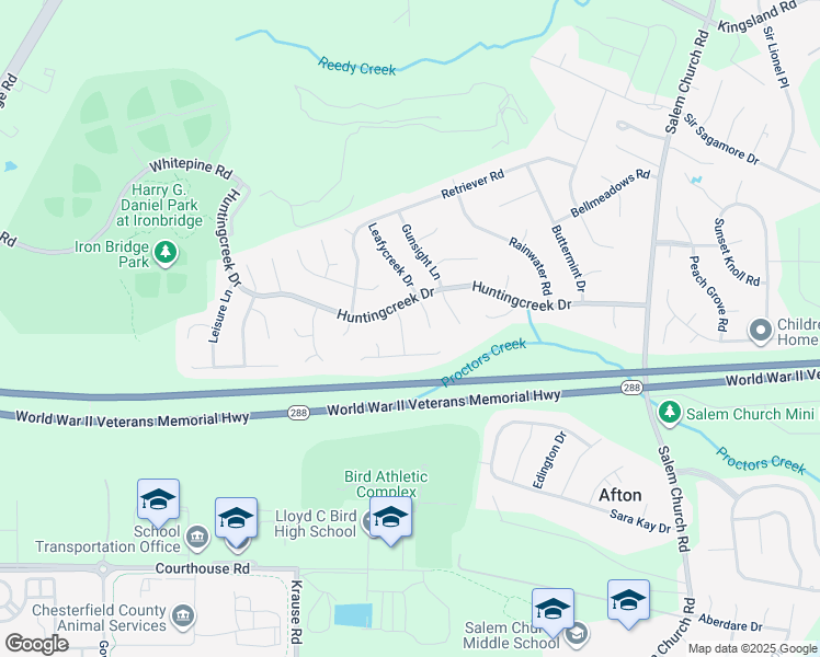 map of restaurants, bars, coffee shops, grocery stores, and more near 8919 Deerwater Road in Richmond